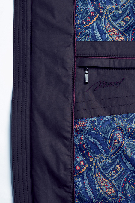 Стеганая короткая куртка-пуховик с капюшоном  для мужчин бренда Meucci (Италия), арт. 7455 - фото. Цвет: Темно-синий. Купить в интернет-магазине https://shop.meucci.ru
