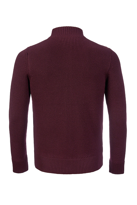 Трикотажная куртка с застежкой на молнию бордовая из шерсти для мужчин бренда Meucci (Италия), арт. SWALC/4M0833 - фото. Цвет: Бордовый. Купить в интернет-магазине https://shop.meucci.ru
