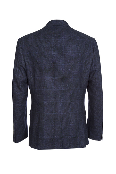 Мужской пиджак из смеси шерсти, льна, шелка и кашемира  Meucci (Италия), арт. MI 1200181EZ/11623 - фото. Цвет: Темно-синий в клетку. Купить в интернет-магазине https://shop.meucci.ru
