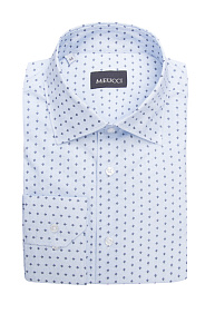 Рубашка хлопковая голубая с орнаментом (SL 902022 RL 91LA/302209)