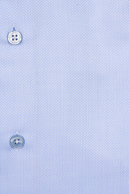 Модная мужская рубашка с бело-синим микродизайном и эффектом non iron  арт. SL 10224070/301031 от Meucci (Италия) - фото. Цвет: Бело-синий, микродизайн.
