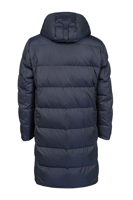 Пуховое пальто с капюшоном темно-синего цвета  для мужчин бренда Meucci (Италия), арт. 9116 - фото. Цвет: темно-синий. Купить в интернет-магазине https://shop.meucci.ru
