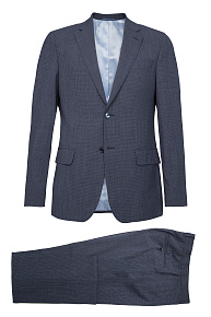 Костюм из тонкой шерсти серо-синего цвета  (MI 2200191DR/11055)