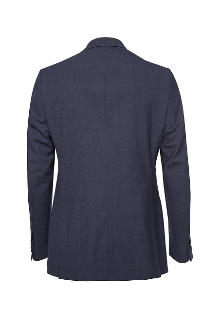 Мужской серо-синий костюм в клетку из шерсти  Meucci (Италия), арт. MI 2200191DR/8037+ - фото. Цвет: Серо-синий в клетку. Купить в интернет-магазине https://shop.meucci.ru
