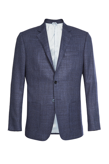 Мужской темно-синий пиджак из шерсти Meucci (Италия), арт. MI 1200181VBC/11638 - фото. Цвет: Темно-синий. Купить в интернет-магазине https://shop.meucci.ru
