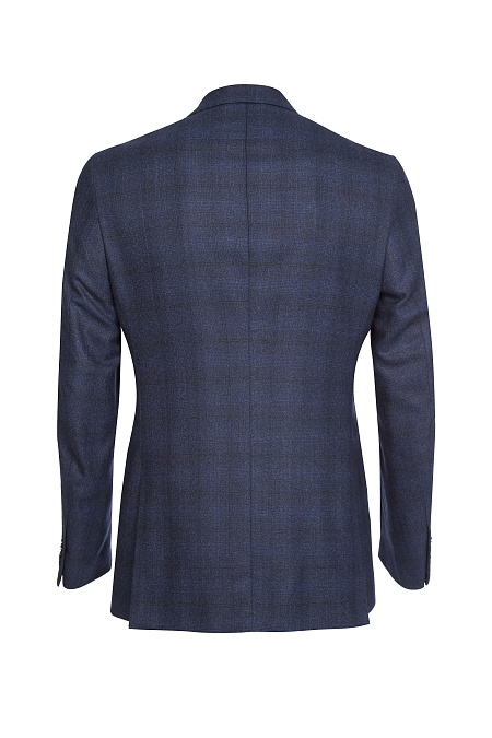 Мужской костюм из шерсти темно-синий в клетку  Meucci (Италия), арт. MI 2200191RD/8038+ - фото. Цвет: Темно-синий в клетку. Купить в интернет-магазине https://shop.meucci.ru
