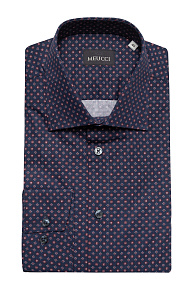 Рубашка синего цвета с орнаментом (SL 9020 RL PAT 0891/182080)