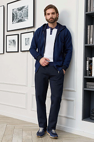 Спортивный костюм темно-синего цвета с v-образным орнаментом  (SpSuW1024-1)