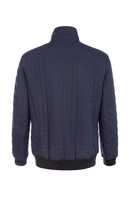 Куртка-бомбер на легком утеплителе темно-синяя для мужчин бренда Meucci (Италия), арт. 2350 - фото. Цвет: Темно-синий. Купить в интернет-магазине https://shop.meucci.ru
