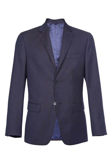 Мужской пиджак с сине-бордовым жаккардовым дизайном Meucci (Италия), арт. MI 1200181CR/11633 - фото. Цвет: Темно-синий. Купить в интернет-магазине https://shop.meucci.ru
