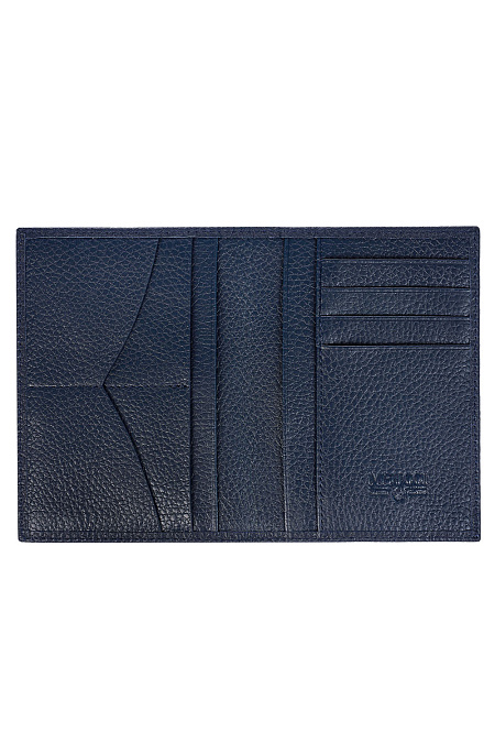 Обложка для документов с картхолдером темно-синяя  для мужчин бренда Meucci (Италия), арт. О-78174 - фото. Цвет: Темно-синий. Купить в интернет-магазине https://shop.meucci.ru
