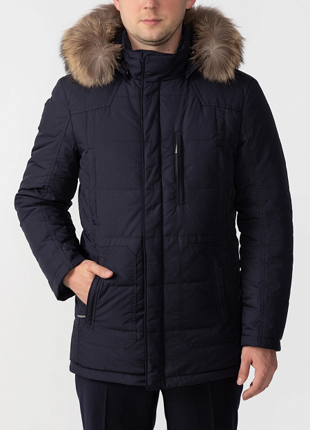 Пуховик для мужчин бренда Meucci (Италия), арт. 8233 - фото. Цвет: Темно-синий. Купить в интернет-магазине https://shop.meucci.ru
