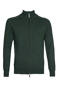 Кардиган зеленого цвета с застежкой на молнию  (FULLZIP/6E1555)