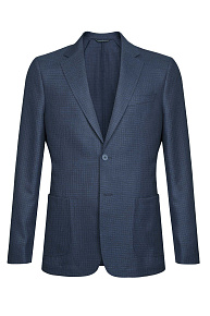 Летний пиджак без подклада из смеси хлопка и шерсти  (MI 1200181DE/11748)