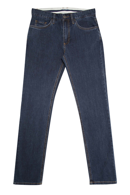 Мужские брендовые темно-синие джинсы прямого кроя среднего облегания  арт. NLW REG 2501 Meucci (Италия) - фото. Цвет: Темно-синие. Купить в интернет-магазине https://shop.meucci.ru
