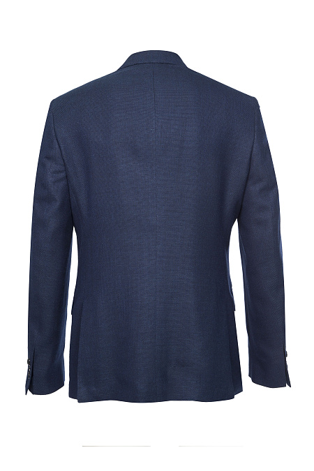 Мужской пиджак из смеси шерсти, шелка и льна темно-синего цвета Meucci (Италия), арт. MI 1200181DR/11646 - фото. Цвет: Темно-синий. Купить в интернет-магазине https://shop.meucci.ru
