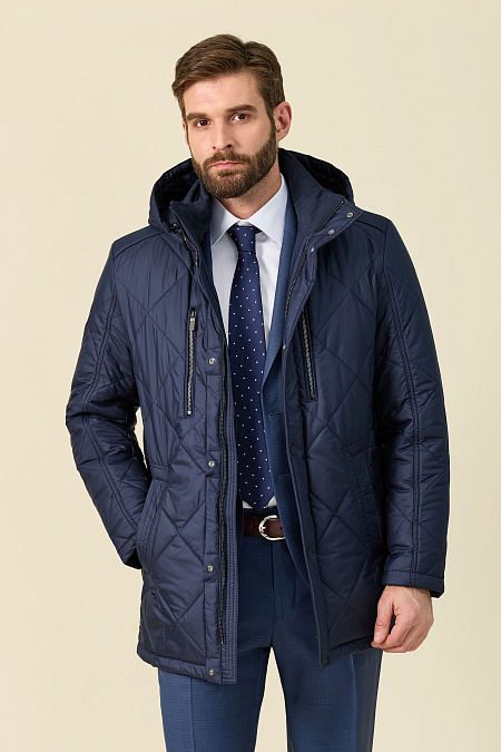 Мужской серо-синий костюм в мелкую клетку  Meucci (Италия), арт. MI 2200191/22004 - фото. Цвет: Серо-синий в клетку.