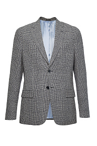 Пиджак из вискозы с хлопком серый в клетку  (MI 1200181GB/11720)
