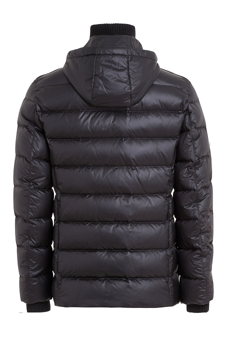 Пуховик сине-черный прямой посадки для мужчин бренда Meucci (Италия), арт. 4804 - фото. Цвет: Navy. Купить в интернет-магазине https://shop.meucci.ru
