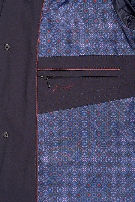 Утепленная стеганая куртка в классическом стиле для мужчин бренда Meucci (Италия), арт. 5230 - фото. Цвет: Темно-синий. Купить в интернет-магазине https://shop.meucci.ru
