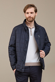 Весенняя куртка на легком утеплителе темно-синяя  (1160 Navy)