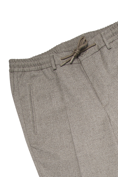 Мужские брюки из тонкой меланжевой шерсти бежевых оттенков  арт. SP-DR 3790 BEIGE Meucci (Италия) - фото. Цвет: Бежевый (желанж). Купить в интернет-магазине https://shop.meucci.ru
