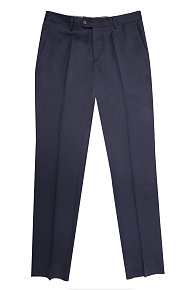 Брюки из тонкой шерсти темно-синего цвета в классическом стиле   (ZA-DR 4223 Dk.NAVY)