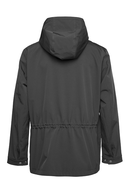 Ветровка-парка с капюшоном черного цвета для мужчин бренда Meucci (Италия), арт. M-A-113 Black - фото. Цвет: Черный. Купить в интернет-магазине https://shop.meucci.ru
