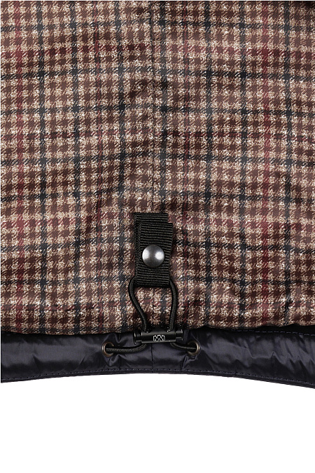 Легкий пуховик с капюшоном темно-синего цвета  для мужчин бренда Meucci (Италия), арт. 4905 - фото. Цвет: Темно-синий. Купить в интернет-магазине https://shop.meucci.ru
