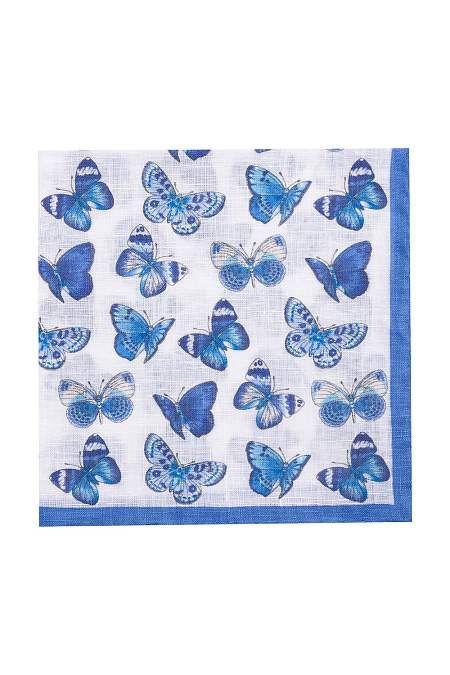 Платок голубого цвета с рисунком для мужчин бренда Meucci (Италия), арт. 7823/1 - фото. Цвет: Синий. Купить в интернет-магазине https://shop.meucci.ru
