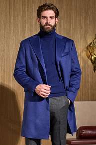 Пальто из верблюжьей шерсти синего цвета (MI 5300191LP/11909)